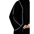 Loose fit abaya with embroidery work- Black Loose fit abaya with embroidery work- Black